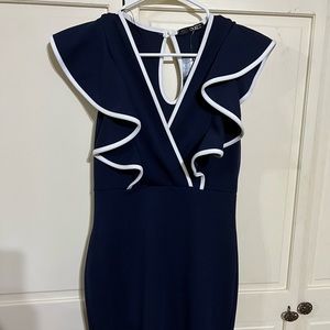 Quiz blue ruffled dress